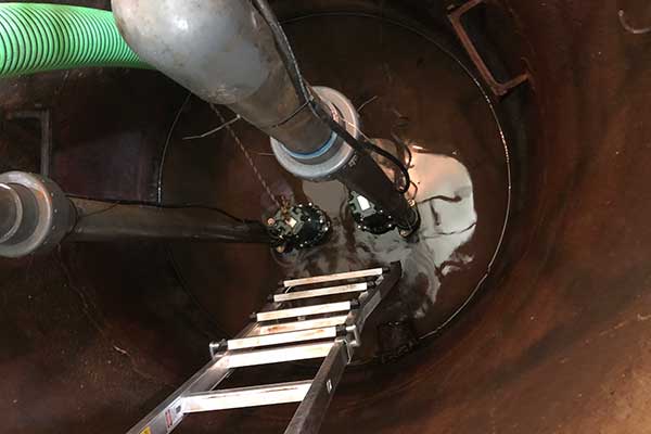 Cleaning Deep Wastewater Structure and Installed New Pump