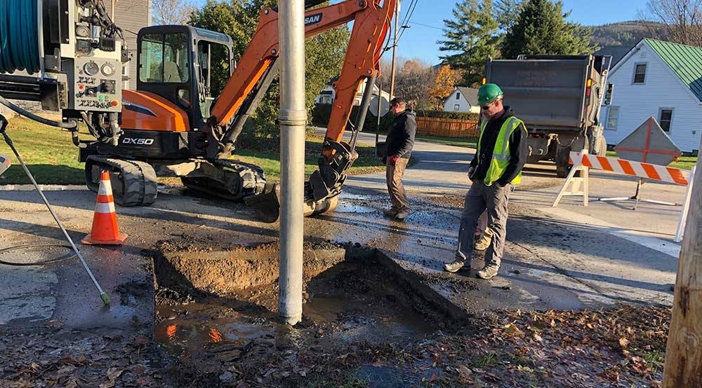 Water Main Repair with Hydro Excavation